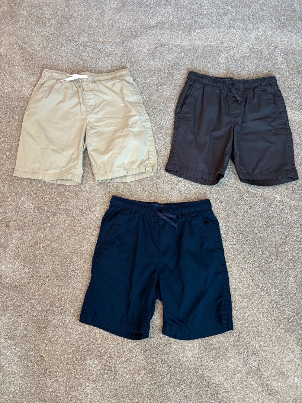 Boys Old Navy Pull Up Draw String Chino Shorts set of 3 Size XL 14-16
